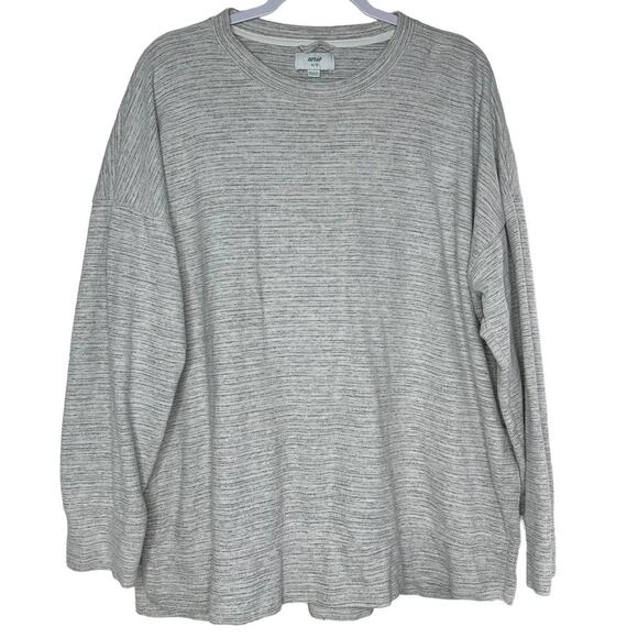 Aerie Women's Gray and Black Print Long Sleeve Light Sweatshirt Size XL - Picture 1 of 9